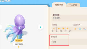 心动小镇幽光章鱼钓鱼技巧